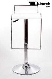 Barstool  white height adjustable by gas lift action &#8211;