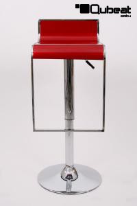 Barstool wine-red height adjustable by gas lift action - "Vanessa"