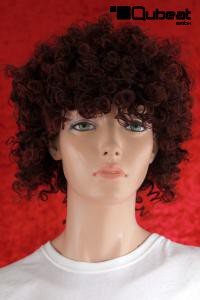 Beautiful curly wig in red brown