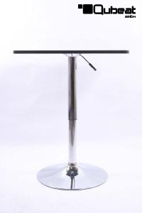 Bistro Table Black, Square Wooden Board, Height-Adjustable-