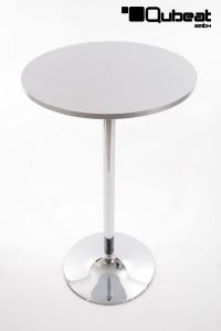 Bistro Table Silver Round Wooden Board-"Konstanz"
