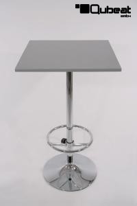 Bistro Table White Square Wooden Board Footrest- "Mnchen"