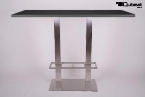 Bistro Tisch schwarz, MDF Platte eckig XXL, 70x 150 cm, 50 kg-