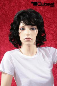 Black curly wig