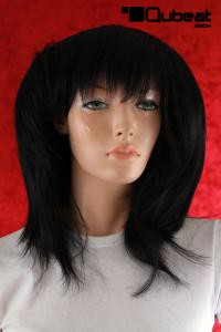 Black wig with beautiful hair volume