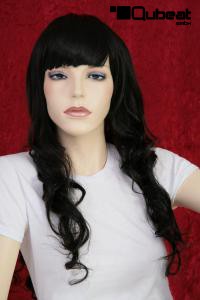 Black wig with long curls