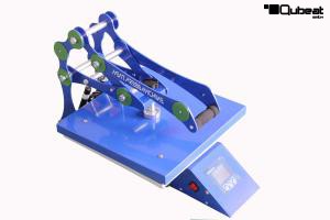 Blaue Transferpresse 38 x 38 cm Kniehebeltechnik Textilpresse Sublimationspresse T-Shirtpresse