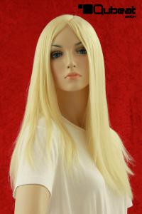 Blonde lange Echthaarpercke