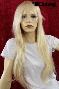 Blonde Langhaarpercke, Echthaar, ca 51 cm