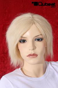 Blonde Percke Echthaar kurz Frauenpercke echtes Haar 15 cm indisches Haar