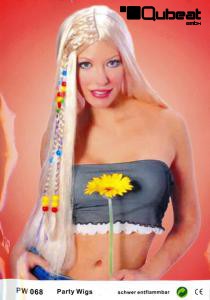 Blonde Percke mit 3 geflochtenen Strhnen