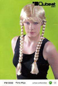 Blonde Percke mit Zpfen