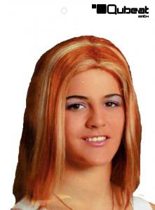 Braun/Blonde Percke