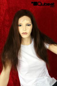 Braune Echthaarpercke aus Indian Remy Hair, handgeknpft