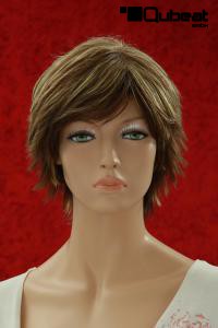 Braune Kurzhaarpercke fr Damen mit Highlights