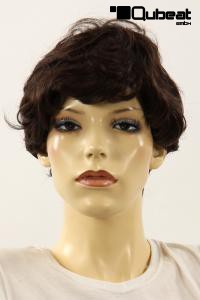 Braune Per�cke Kurzhaar mit Mittelscheitel