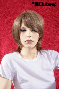Brown artificial hair wig mediumlong