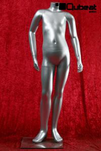 B-Ware Kinder Schaufensterpuppe kopflos silber Schaufensterfigur Mannequin