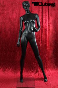 B-Ware Schwarze, weibliche Schaufensterpuppe, Schaufensterfigur