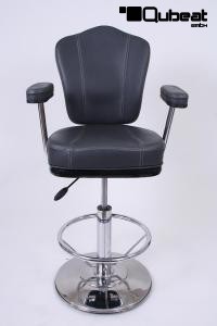 Casino Barstool, grey, height adjustable auto-return gas spring &#8222;Las Vegas&#8220;