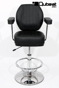 Casino Hocker, B-Ware, schwarz, hhenverstellbar "Monte Carlo"