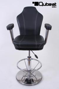 Casino Hocker, schwarz, Auto-Return Gaslift "Atlantic City"