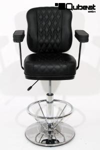 Casino Hocker, schwarz, hhenverstellbar "Reno"