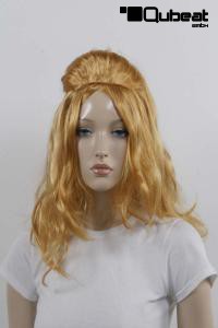 Damenpercke blond/braun mit Dutt 80er Jahre Percke, Elfenpercke