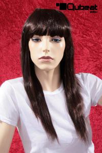 Darkbrown longhair wig with bangs