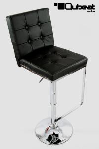 Design Bar Stool, Height Adjustable, Black - "Jonathan"