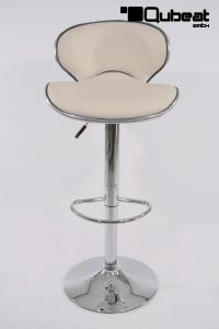 Design Barhocker creme gepolstert hhenverstellbar TV-zertifizierte Gasdruckfeder - "Tom"