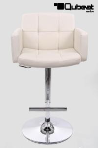 Design Barhocker creme hhenverstellbar gepolsterte 15 Kg, Fu &#8960; 45 cm - "Leonardo"