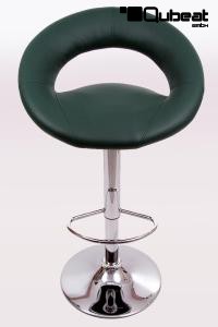 Design Barhocker dunkelgrn grn gepolstert hhenverstellbar mittels TV-zertifizierter Gasdruckfeder - "Clemens"