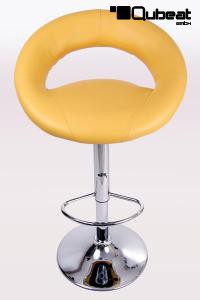 Design Barhocker gelb gepolstert hhenverstellbar mittels TV-zertifizierter Gasdruckfeder -