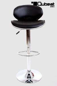 Design Barhocker schwarz gepolstert hhenverstellbar TV-zertifizierte Gasdruckfeder - "Tom"