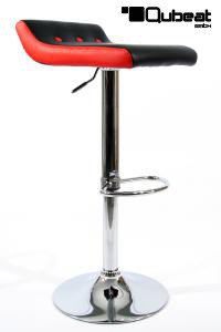 Design Barhocker schwarz rot hhenverstellbar 360 drehbar - "Sunny Soft"
