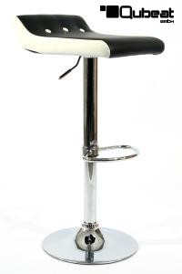 Design Barhocker schwarz wei hhenverstellbar 360 drehbar - "Sunny Soft"