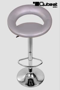Design Barhocker silber gepolstert hhenverstellbar TV-zertifizierte Gasdruckfeder - "Clemens"