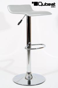 Design Barhocker silber hhenverstellbar 360 drehbar - "Sunny"