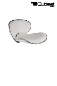 Design Barhocker Sitz in wei mit gepolsterter Sitzflche und Lehne Hocker Sitz Lehne