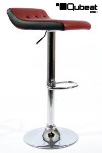 Design Barhocker weinrot schwarz hhenverstellbar 360 drehbar - "Sunny Soft"