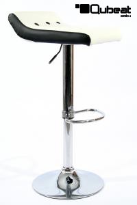 Design Barhocker wei schwarz hhenverstellbar 360 drehbar - "Sunny Soft"