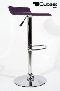 Design Barstool violet, height adjustable, seat rotates 360 - "Sunny"