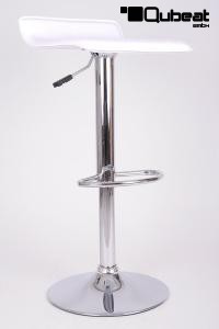 Design Barstool white, height adjustable, seat rotates 360 - "Sunny"