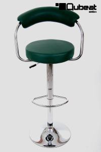 Designer Barstool dark green height adjustable by gas lift action
