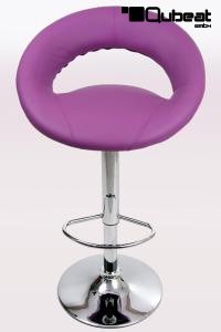 Designer Barstool violet padded height adjustable by gas lift action -
