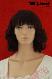Dunkelbraune Percke mit Locken