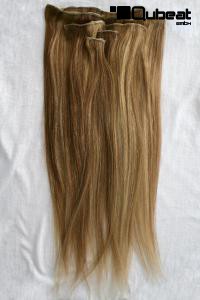 Echthaar Extensions braun blond 51cm