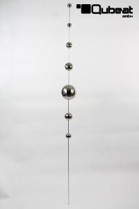 Edelstahl Kugel Stab versch. Gren 4/4/6/8/15/8/6cm , Lnge 190cm
