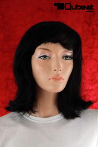 Elegant, black wig with bang